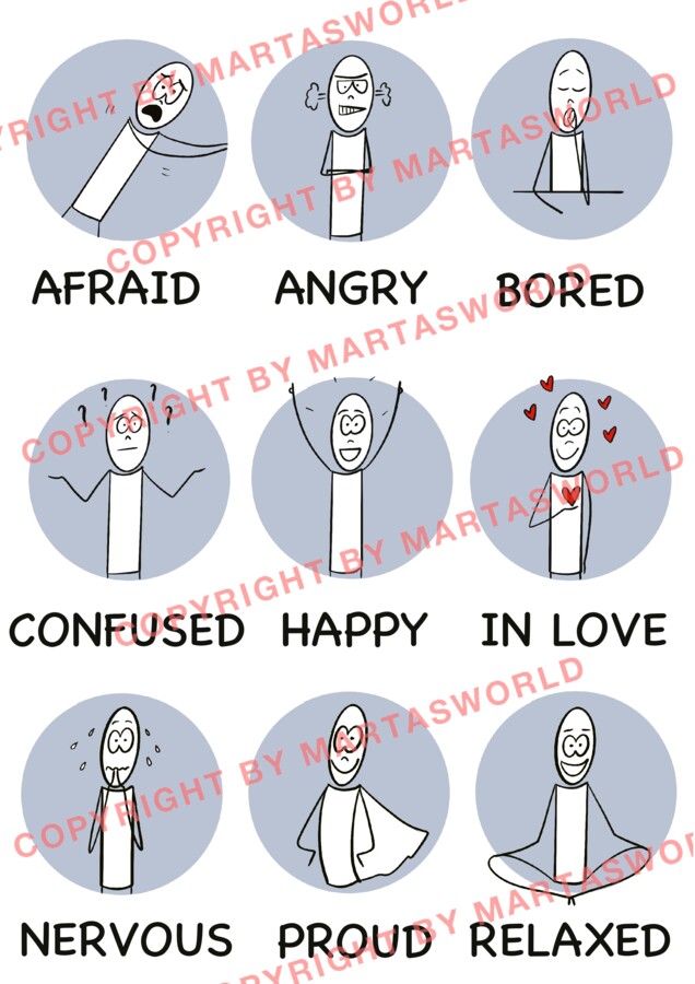 🌟 **"Feelings & Emotions" – edukacyjny materiał wizualny!** 🌟