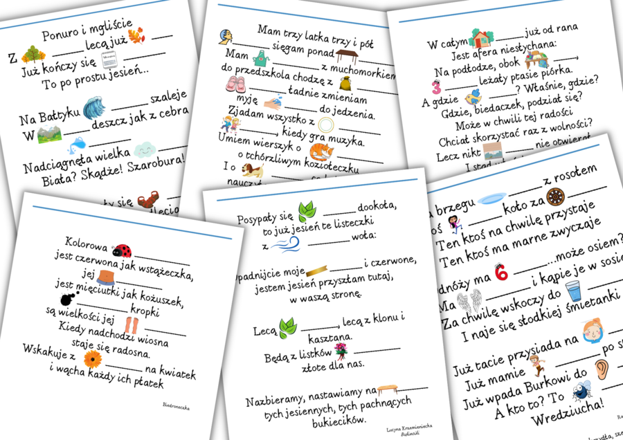 Dyktando z obrazkami. Zajęcia z języka polskiego.