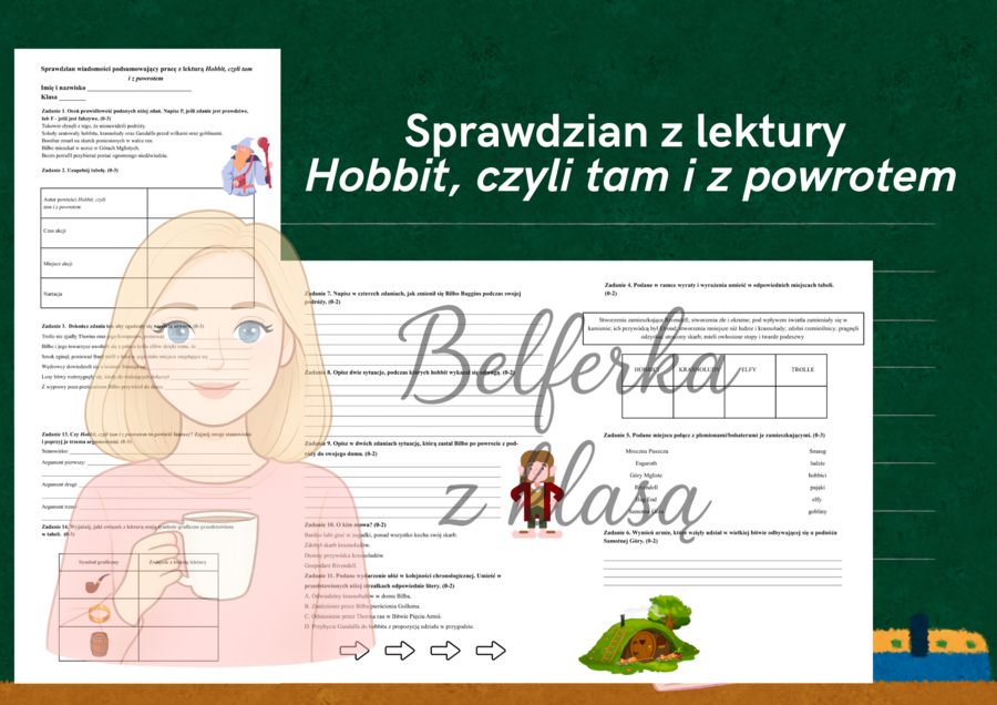 Sprawdzian z lektury obowiązkowej „Hobbit, czyli tam i z powrotem”