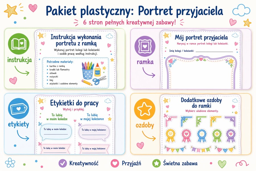 Portret przyjaciela – pakiet plastyczny