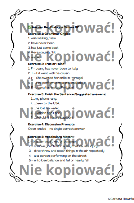 Catching Up Karta Pracy