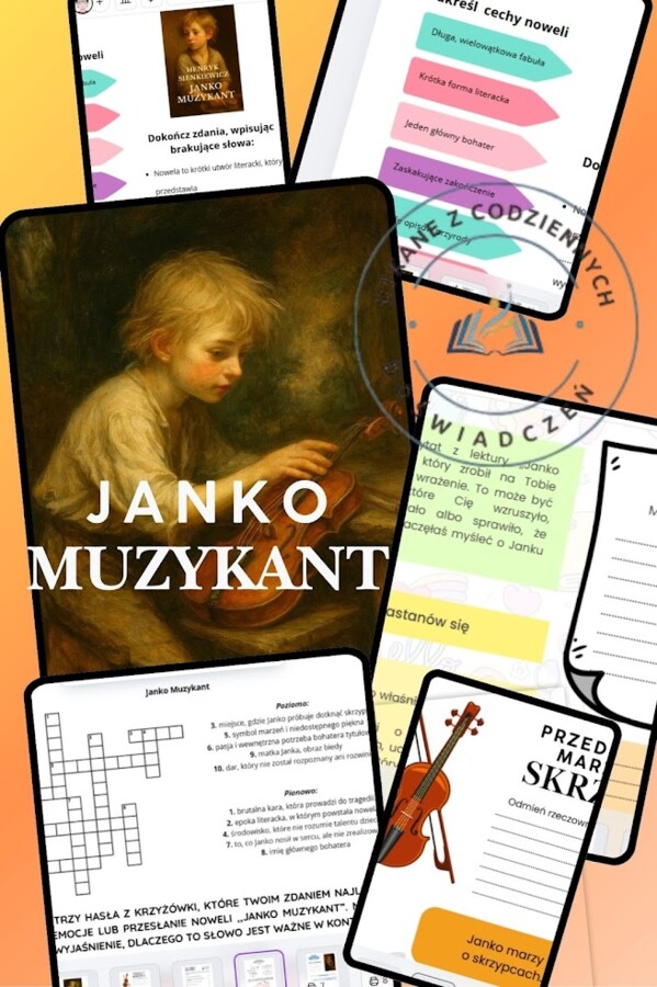 „Tam, gdzie grają skrzypce” – stacje zadaniowe do lektury ,,Janko Muzykant"