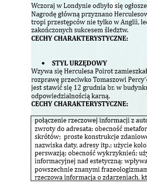 STYLE WYPOWIEDZI - MATERIAŁ DLA UCZNIÓW KLAS 7-8