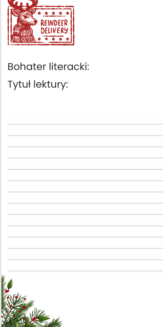 Boże Narodzenie - list do bohatera literackiego