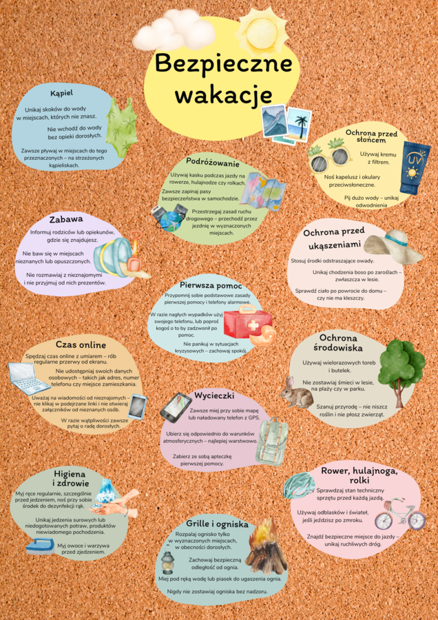 Pakiet materiałów na zakończenie roku szkolnego i wakacje