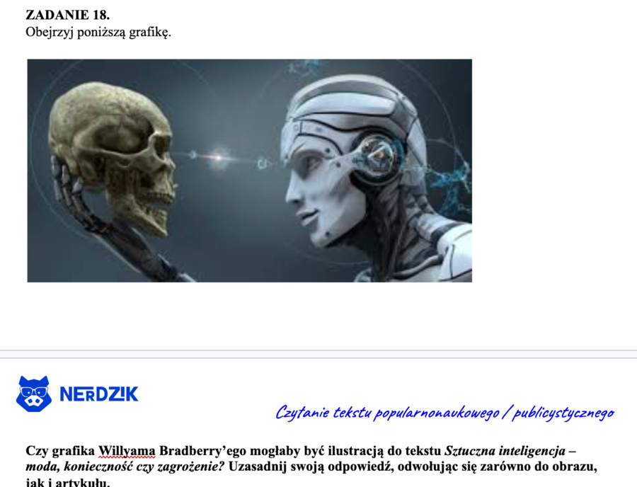 E8 - czytanie tekstu popularnonaukowego/publicystycznego