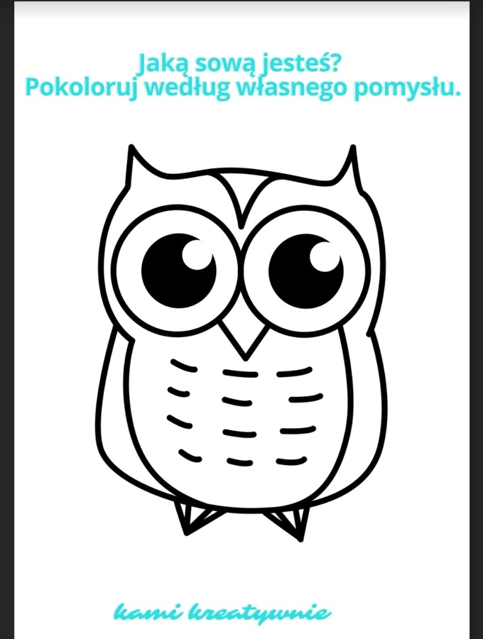 Sówka - kolorowanka