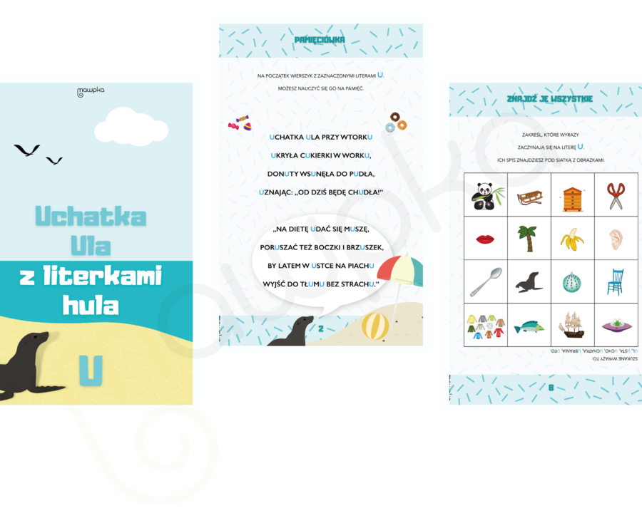 Zeszyt zadań do nauki samogłoski U