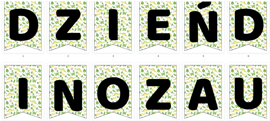 Dzień Dinozaura girlanda