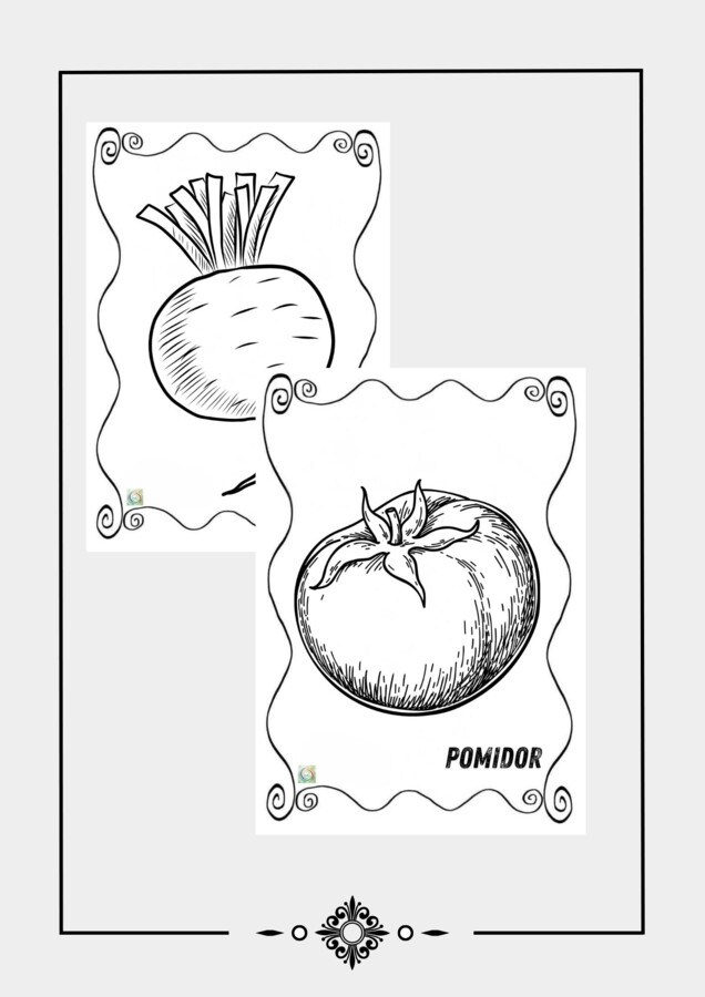 JESIENNE WARZYWA I OWOCE. PLANSZE I KOLOROWANKI.
