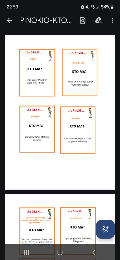 Kto ma? Ja mam! "Pinokio" Carla Collodiego