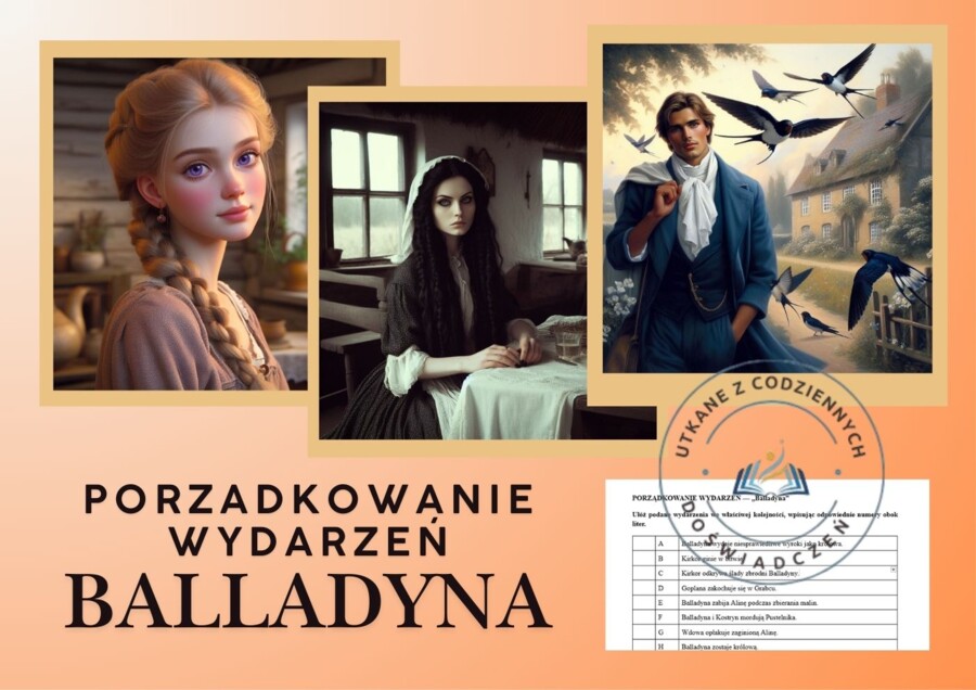 PORZĄDKOWANIE WYDARZEŃ — „Balladyna”. Karta pracy.