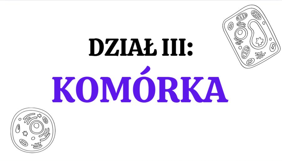 Komórka - podstawowa jednostka życia 1 KLASA ROZSZERZENIE BIOLOGIA