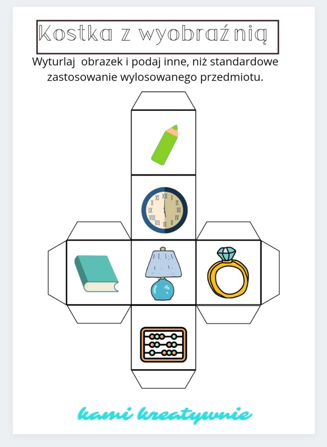 Kostka z wyobraźnią - zabawa twórcza