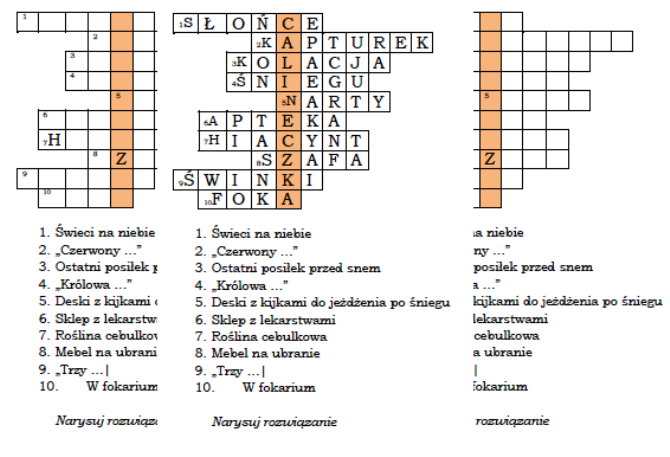 Calineczka- logogryf dla klasy 1