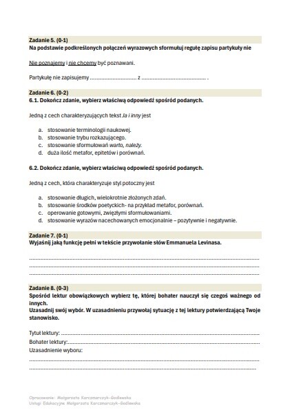 Czytanie ze zrozumieniem teksty nieliterackie "60 kroków + lektury IV-VI"