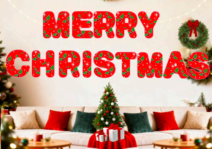 🎄 Świąteczny zestaw dekoracji – Baner „Merry Christmas” | 2 wersje kolorystyczne+ grafiki! 🎄