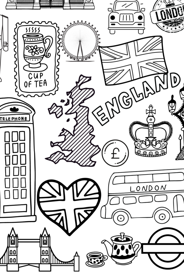 Kolorowanka XXL, Angielski