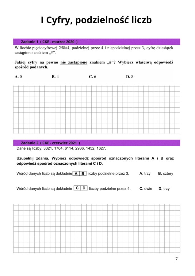 Matematyka bez tajemnic - powtórka do egzaminu ósmoklasisty
