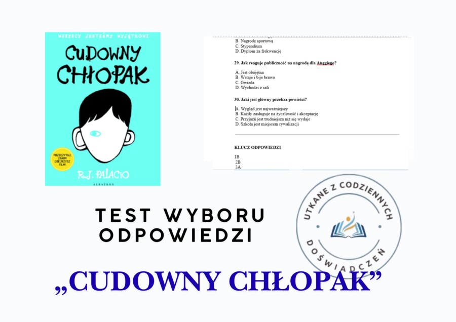 TEST wyboru odpowiedzi – „Cudowny chłopak”