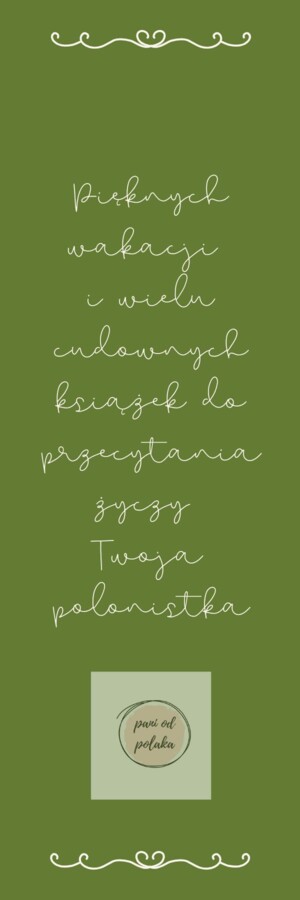 Zakładka do książki, upominek na koniec roku