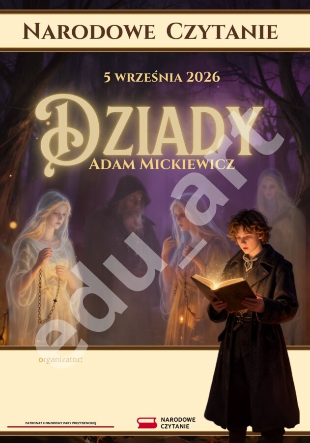 Magiczny Plakat – Narodowe Czytanie 2026: „Dziady” Adama Mickiewicza
