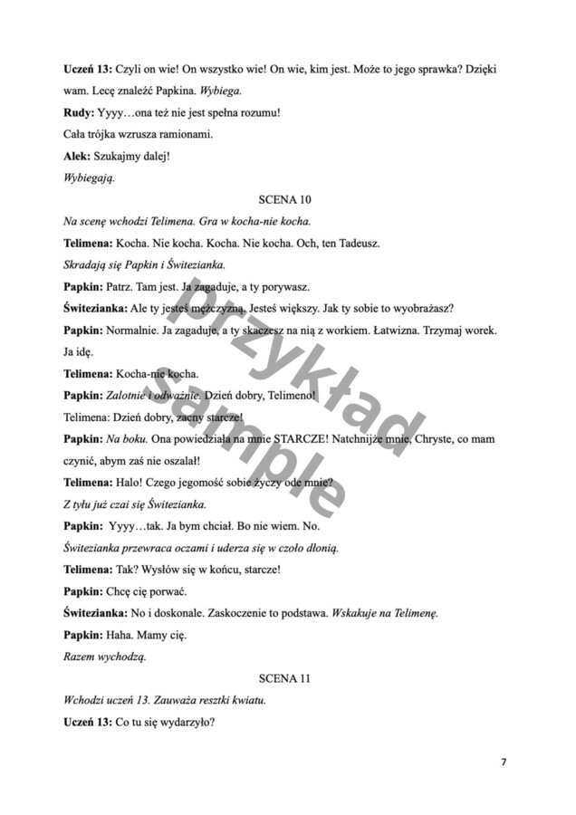 Scenariusz na zakończenie klasy 8 pt. "Gdy bohaterowie lektur ożywają"