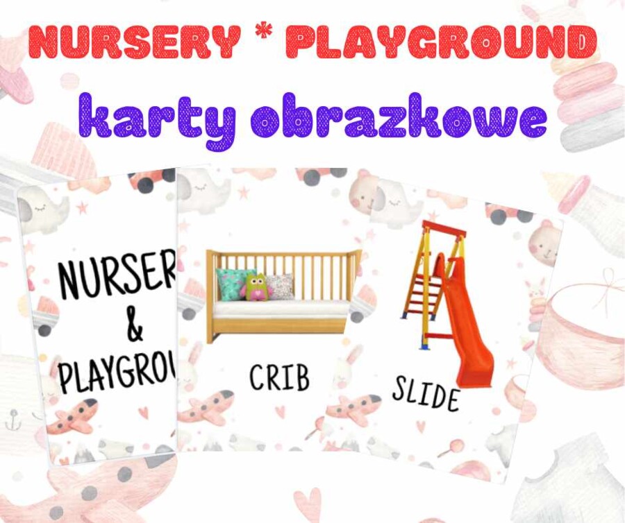 NURSERY, PLAYGROUND -karty obrazkowe