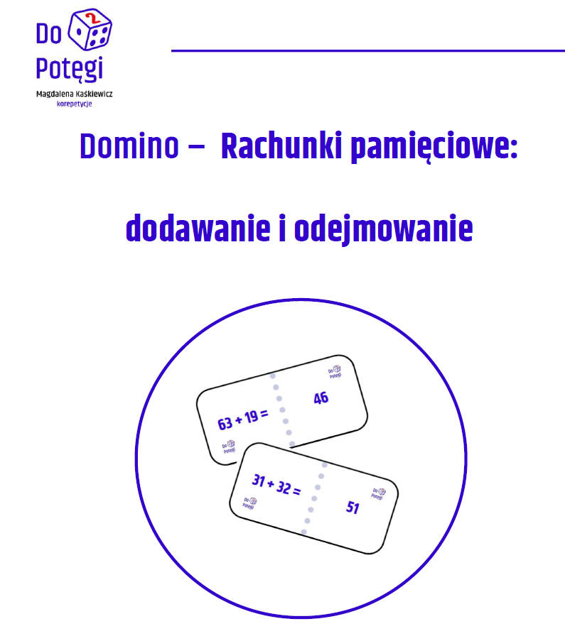 Domino – Rachunki pamięciowe: dodawanie i odejmowanie
