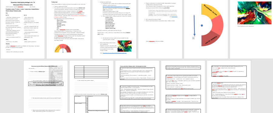 Lektura "Pozłacana rybka" Barbara Kosmowska - scenariusz lekcji, karta pracy, pomocne cytaty z lektury.