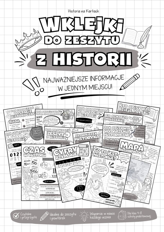 Historyczne wklejki do zeszytu