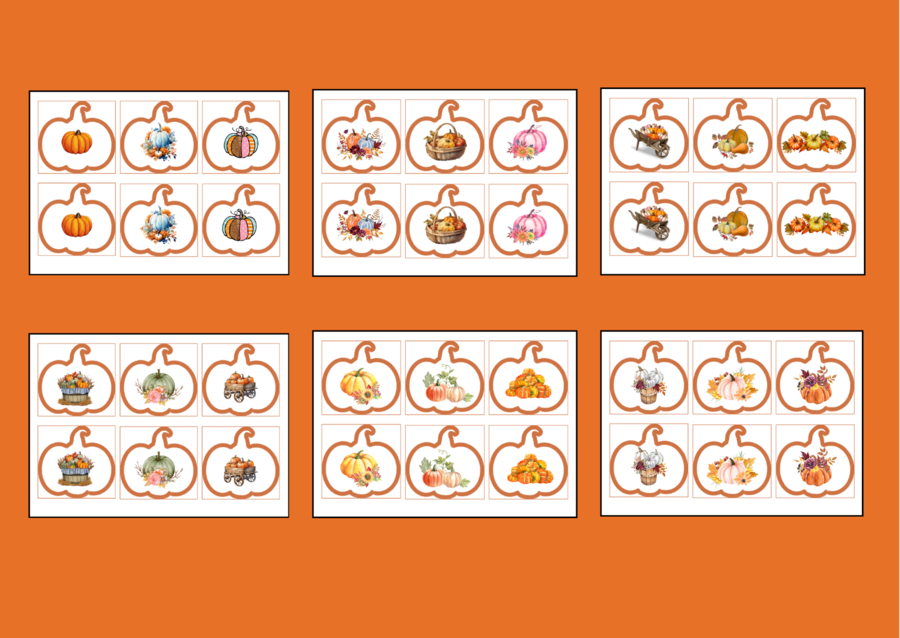 DZIEŃ DYNI – memory – 36 szt. wersja 2