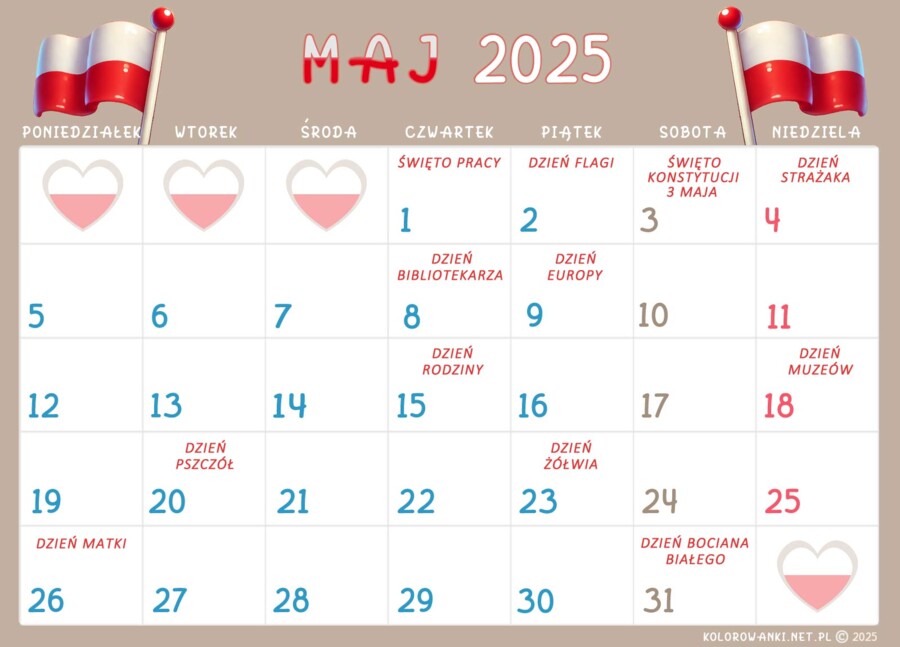 Kalendarz świąt nietypowych dla dzieci 2025