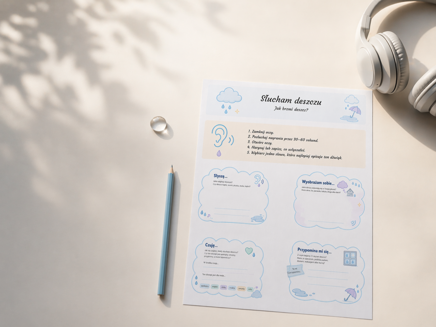 Karta słuchacza „Jak brzmi deszcz?”