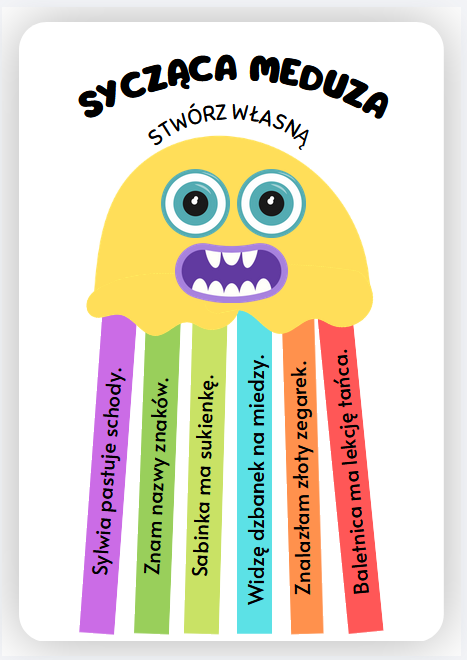 Logopedia - sycząca meduza - utrwalanie w zdaniach głosek syczących