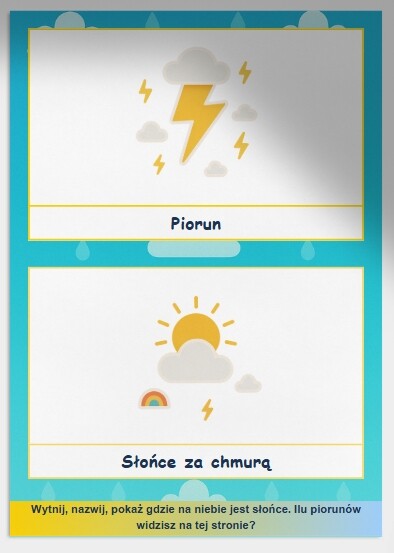 Karty obrazkowe "Deszcz i pogoda"