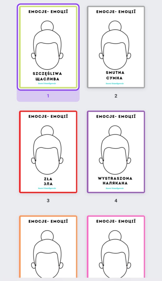 Emocje - język polski + język ukraiński