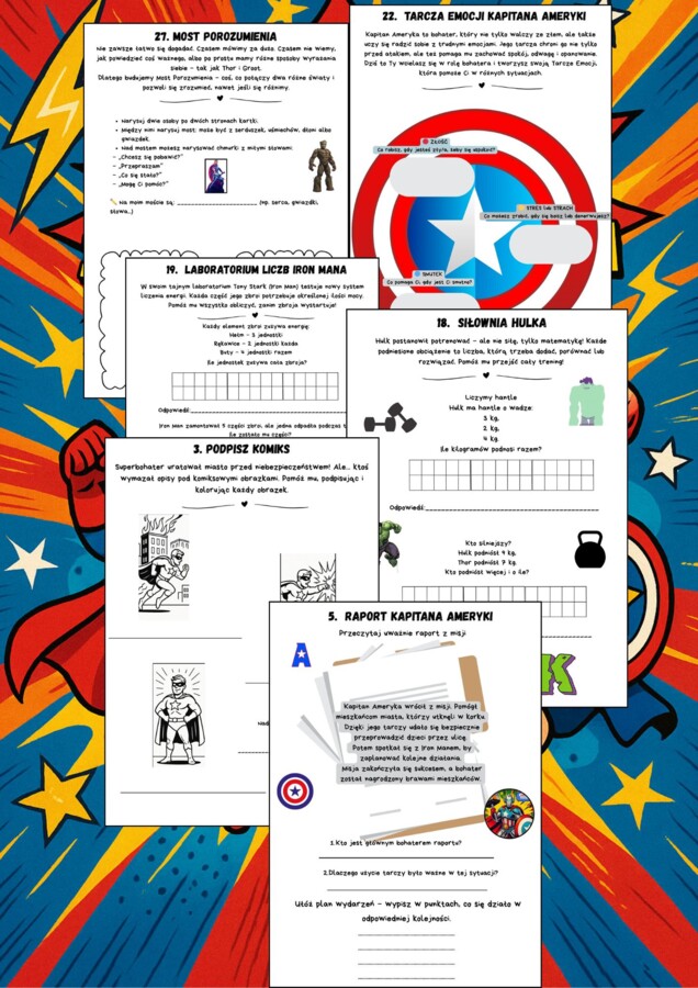 Zadania w stylu MARVEL 1-4