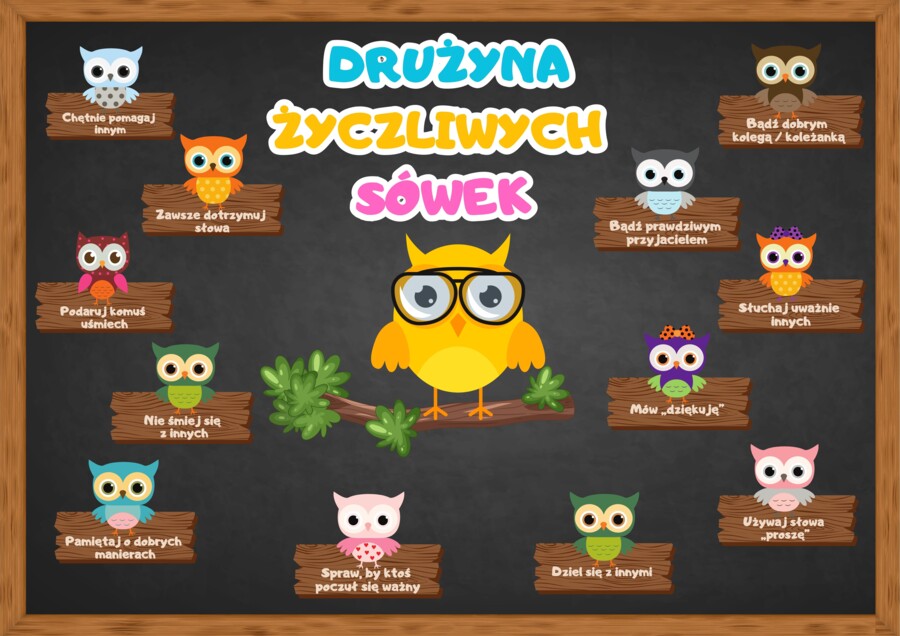 DRUŻYNA ŻYCZLIWYCH SÓWEK - zestaw materiałów