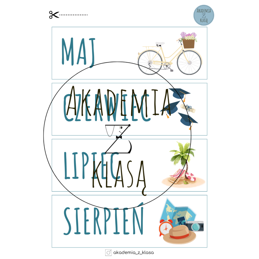 KALENDARZ KLASOWY NA CAŁY ROK SZKOLNY - DO POWIESZENIA NA TABLICY I CODZIENNEGO KORZYSTANIA