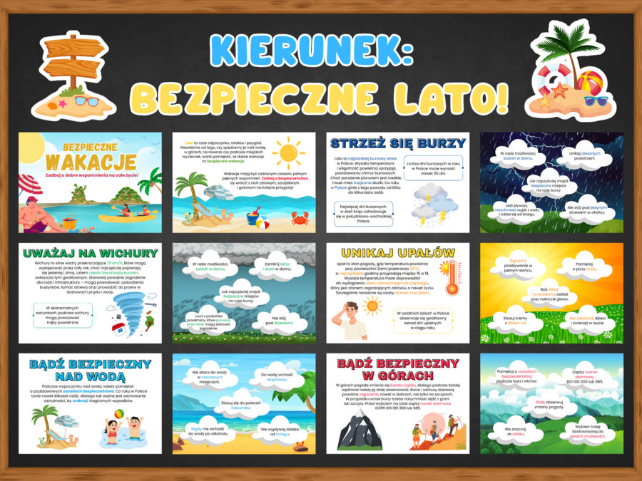 Zestaw materiałów edukacyjnych - BEZPIECZNE WAKACJE