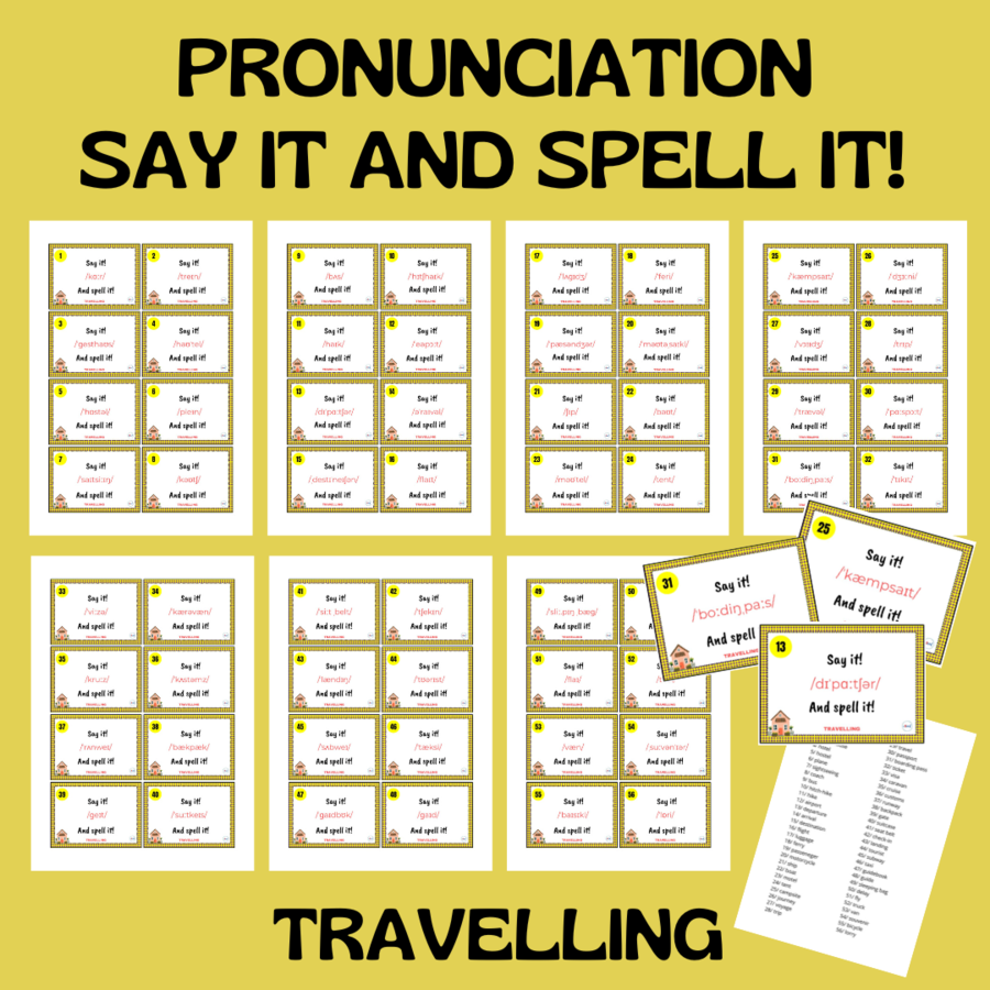 TRAVELLING PRONUNCIATION CARDS
