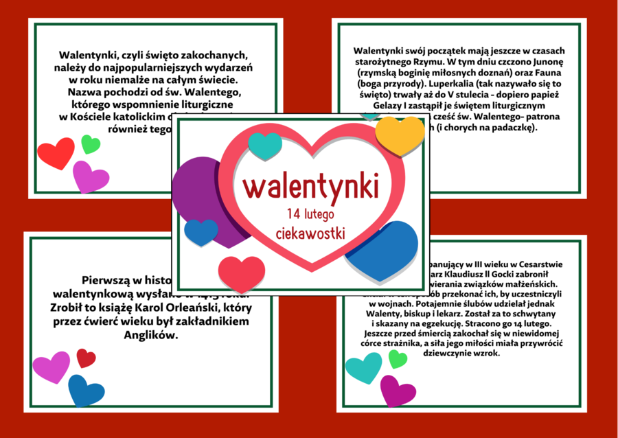 WALENTYNKI – gazetka – biblioteka – świetlica - 15 stron – wersja 1