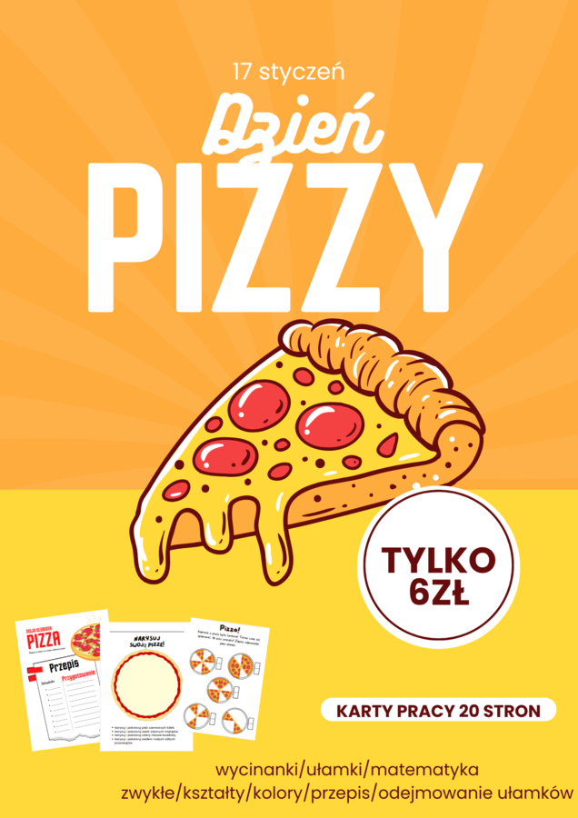 🍕 Dzień Pizzy – matematyczny zestaw kart pracy 🍕