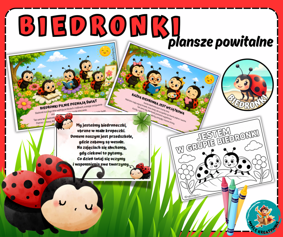 BIEDRONKI - plansze powitalne