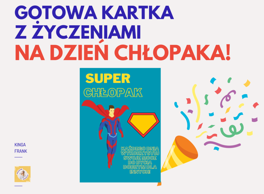 🎉 Kartka na Dzień Chłopaka – gotowy produkt do druku! 🎉