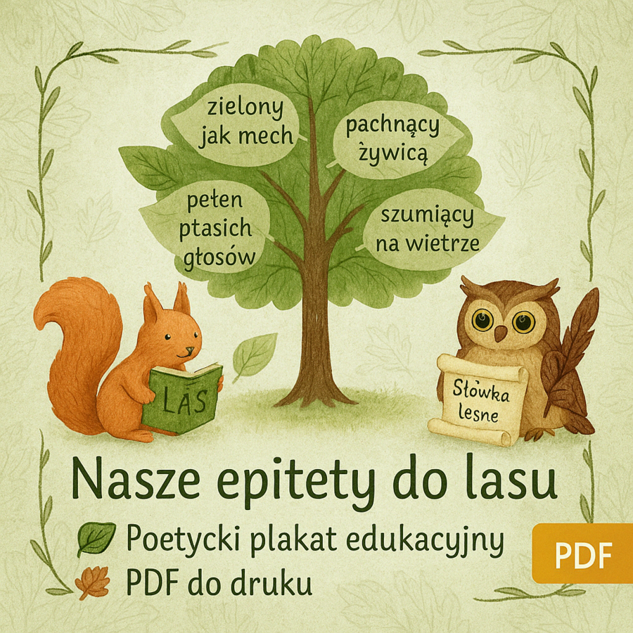 Plakat klasowy – „Nasze epitety do lasu”