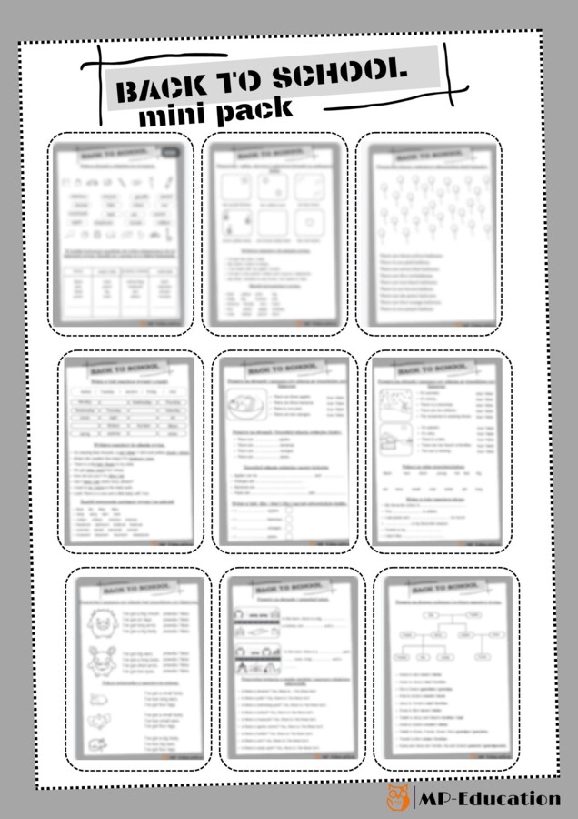 Back to school - Mini pack materiałów na lekcje języka angielskiego