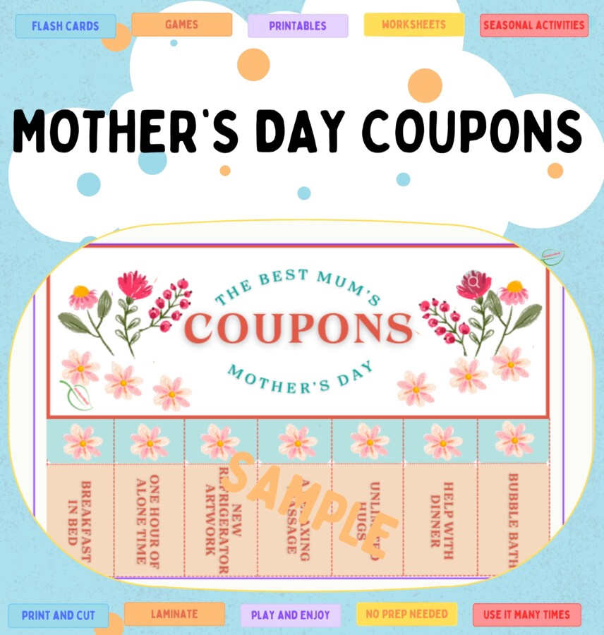 Kupony na Dzień Matki /Mother's Day Coupons Wersja angielska