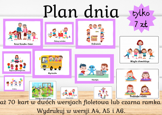 Plan Dnia - aż 70 kart